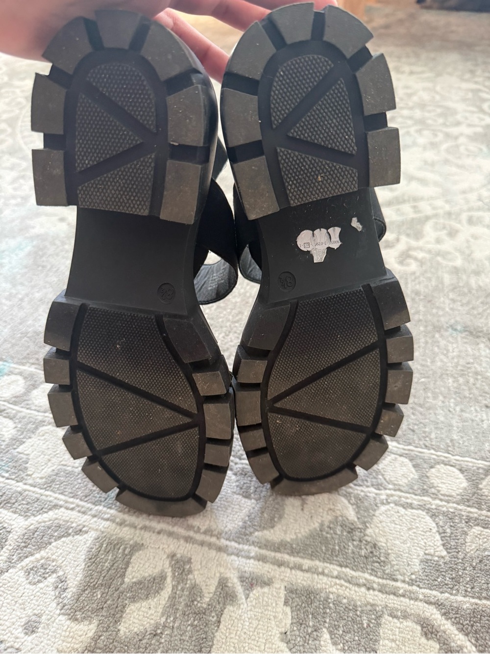 Madden Girl Women’s Black Chunky Platform Sandals Size 8.5 - Picture 7 of 8